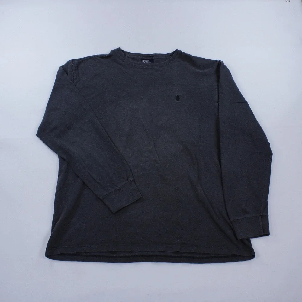 Polo by Ralph Lauren Long Sleeve T-Shirt Men's Size M Dark Gray Crewneck Cotton